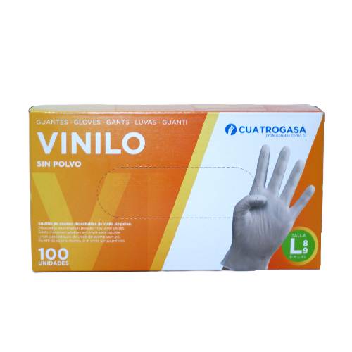 Luvas Vinil sem Pó (Peq. med. grd)